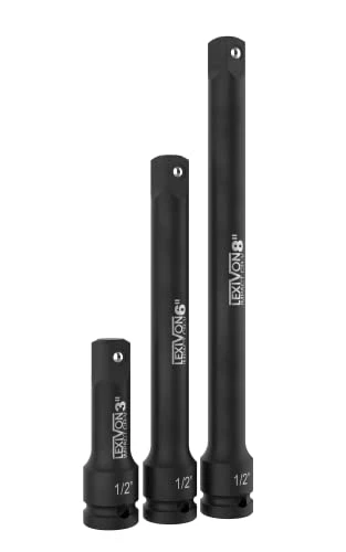 Best Sale 👏 Impact Driver Extension Bar Set, 1/2" Drive | 3-Piece 3" 6" & 8" Long, Organized In A Tray | Hardened And Heat Treated Chrome Vanadium Steel (LX-115) 🥰 6 Best Sale 👏 Impact Driver Extension Bar Set, 1/2" Drive | 3-Piece 3" 6" & 8" Long, Organized In A Tray | Hardened And Heat Treated Chrome Vanadium Steel (LX-115) 🥰 - Image 4