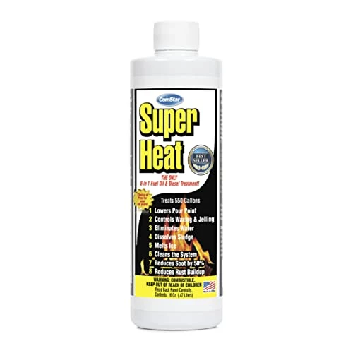 New π ComStar Super Heat, 8-in-1 Fuel Oil Treatment, Controls Waxing & Jelling, Melts Ice, Lowers Pour Point, Dissolves Sludge, Reduces Soot, Rust, Water, Cleans Parts, Made In USA, 16 Ounces (60-130) π 3 New π ComStar Super Heat, 8-in-1 Fuel Oil Treatment, Controls Waxing & Jelling, Melts Ice, Lowers Pour Point, Dissolves Sludge, Reduces Soot, Rust, Water, Cleans Parts, Made In USA, 16 Ounces (60-130) π