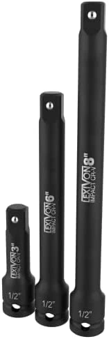 Best Sale 👏 Impact Driver Extension Bar Set, 1/2" Drive | 3-Piece 3" 6" & 8" Long, Organized In A Tray | Hardened And Heat Treated Chrome Vanadium Steel (LX-115) 🥰 7 Best Sale 👏 Impact Driver Extension Bar Set, 1/2" Drive | 3-Piece 3" 6" & 8" Long, Organized In A Tray | Hardened And Heat Treated Chrome Vanadium Steel (LX-115) 🥰 - Image 5