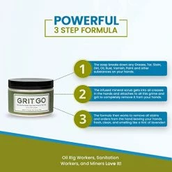 Brand new 😍 Grit Go | Mineral Infused Heavy-Duty Mechanics Hand Paste Soap | Removes Grease, Paint, Tar, Oil, Stains, Odors & MORE | 12 Fl Oz | Over 125 Washes, 417 ✨ 10 Brand new 😍 Grit Go | Mineral Infused Heavy-Duty Mechanics Hand Paste Soap | Removes Grease, Paint, Tar, Oil, Stains, Odors & MORE | 12 Fl Oz | Over 125 Washes, 417 ✨ -ZeroR-shop 410HjWvEYrL
