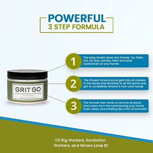 Brand new 😍 Grit Go | Mineral Infused Heavy-Duty Mechanics Hand Paste Soap | Removes Grease, Paint, Tar, Oil, Stains, Odors & MORE | 12 Fl Oz | Over 125 Washes, 417 ✨ 6 Brand new 😍 Grit Go | Mineral Infused Heavy-Duty Mechanics Hand Paste Soap | Removes Grease, Paint, Tar, Oil, Stains, Odors & MORE | 12 Fl Oz | Over 125 Washes, 417 ✨ - Image 4