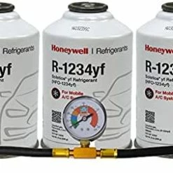 Brand new ❤️ ZeroR® Top Off Kit #2 - Genuine 8oz HFO-R1234yf Refrigerant (2 Cans) & HD Brass Can Tap With Gauge 🤩 -ZeroR-shop 417q1RrRAiS. AC