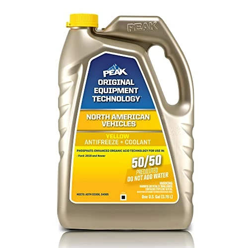 Budget π PEAK OET Extended Life Yellow 50/50 Prediluted Antifreeze/Coolant For North American Vehicles, 1 Gal π 2 Budget π PEAK OET Extended Life Yellow 50/50 Prediluted Antifreeze/Coolant For North American Vehicles, 1 Gal π