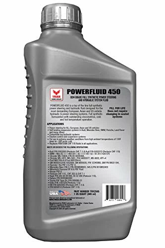 Top 10 ๐ Powerfluid 450 Full Synthetic Power Steering Fluid, Lifetime Fill, CHF 11S, CHF 202, CHF 7.1 For All European Cars, OEM Grade, Hydro-Pneumatic Suspension (1 Quart) ๐ 4 Top 10 ๐ Powerfluid 450 Full Synthetic Power Steering Fluid, Lifetime Fill, CHF 11S, CHF 202, CHF 7.1 For All European Cars, OEM Grade, Hydro-Pneumatic Suspension (1 Quart) ๐ - Image 2