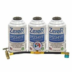 New 🧨 ZeroR® Permafrost For R1234YF Refrigerant AC Systems | Performance Booster | 3-4oz Cans + 12" Tap & Gauge 😀