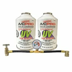 Brand new 🧨 ZeroR R134a_with UV Dye AC Refrigerant_ Top-Off Kit For MVAC Use. Two 12.3oz Self-Sealing Container And A R134A Can Tap With Gauge 🌟