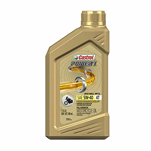 Outlet 🤩 Castrol 06113 Power1 4T 5W-40 Synthetic Motorcycle Oil, 1 Quart Bottle, 6 Pack 🌟 3 Outlet 🤩 Castrol 06113 Power1 4T 5W-40 Synthetic Motorcycle Oil, 1 Quart Bottle, 6 Pack 🌟