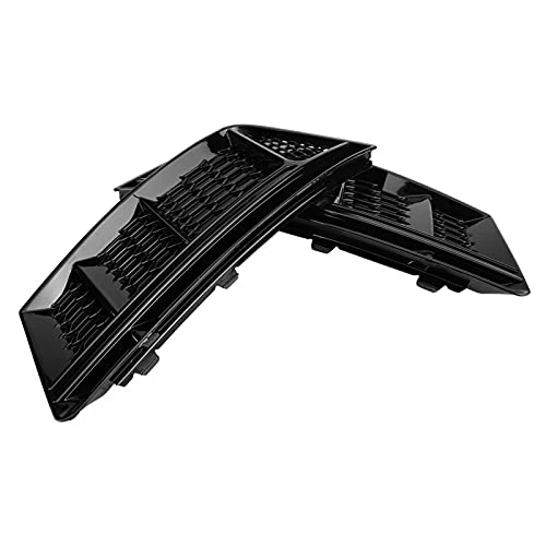 Cheap ✔️ Fog Light Cover A4 B9-2pcs For S4 Style Glossy Black Front Bumper Fog Light Grilles For Audi A4 B9 2017-2018 😉 4 Cheap ✔️ Fog Light Cover A4 B9-2pcs For S4 Style Glossy Black Front Bumper Fog Light Grilles For Audi A4 B9 2017-2018 😉 - Image 2