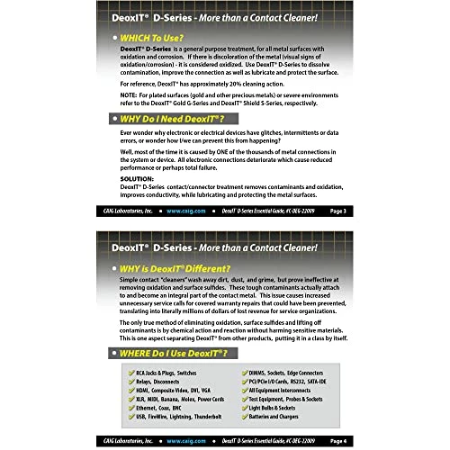 Promo ❤️ CAIG LABORATORIES DeoxIT D100L-2DB Brush Applicator, More Than A Contact Cleaner, 7.4mL, Pack Of 1 🌟 5 Promo ❤️ CAIG LABORATORIES DeoxIT D100L-2DB Brush Applicator, More Than A Contact Cleaner, 7.4mL, Pack Of 1 🌟 - Image 3