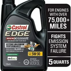 Budget 🌟 03128C Edge High Mileage 5W-30 Advanced Full Synthetic Motor Oil, 5 Qu 🎁 -ZeroR-shop 51AZyQibmL. AC