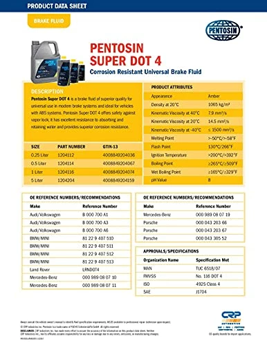 Top 10 ⭐ Ntosin 1204116 Corrosion Resistant Super Dot 4 Brake Fluid; 1 Liter 🤩 6 Top 10 ⭐ Ntosin 1204116 Corrosion Resistant Super Dot 4 Brake Fluid; 1 Liter 🤩 - Image 4
