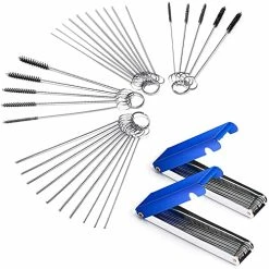 Buy 😀 Set Of 4 Carburetor Carbon Dirt Jet Remove Cleaner 26 Cleaning Wires Set + 20 Cleaning Needles + 10 Nylon Brushes Tool Kit For Motorcycle ATV Moped Welder Carb Chainsaw Spray Guns Torch Tips 😉