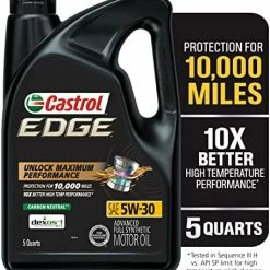 Budget 🌟 03128C Edge High Mileage 5W-30 Advanced Full Synthetic Motor Oil, 5 Qu 🎁 -ZeroR-shop 51WH3Y8uANL. AC