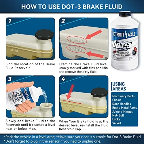 Deals 👏 12oz Synthetic Dot-3 Brake Fluid And 10oz Non Chlorinated Brake Parts Cleaner Bottle - 2pc S ❤️ 5 Deals 👏 12oz Synthetic Dot-3 Brake Fluid And 10oz Non Chlorinated Brake Parts Cleaner Bottle - 2pc S ❤️ - Image 3