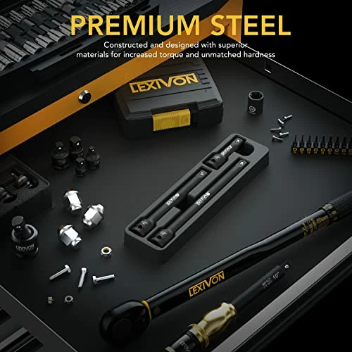 Best Sale 👏 Impact Driver Extension Bar Set, 1/2" Drive | 3-Piece 3" 6" & 8" Long, Organized In A Tray | Hardened And Heat Treated Chrome Vanadium Steel (LX-115) 🥰 5 Best Sale 👏 Impact Driver Extension Bar Set, 1/2" Drive | 3-Piece 3" 6" & 8" Long, Organized In A Tray | Hardened And Heat Treated Chrome Vanadium Steel (LX-115) 🥰 - Image 3