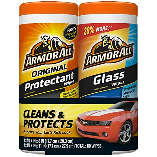 Best Pirce π Protectant Wipes And Glass Wipes By Armor All, Car Cleaning Wipes And Car Glass Wipes, 30 Count Each, 2 Pack π₯ 2 Best Pirce π Protectant Wipes And Glass Wipes By Armor All, Car Cleaning Wipes And Car Glass Wipes, 30 Count Each, 2 Pack π₯