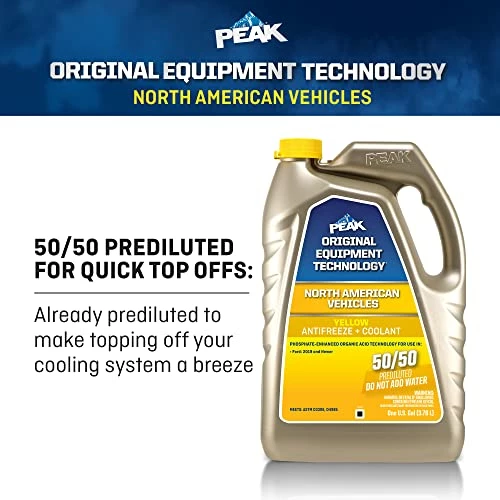 Budget π PEAK OET Extended Life Yellow 50/50 Prediluted Antifreeze/Coolant For North American Vehicles, 1 Gal π 6 Budget π PEAK OET Extended Life Yellow 50/50 Prediluted Antifreeze/Coolant For North American Vehicles, 1 Gal π - Image 5