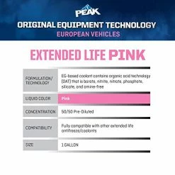 Brand new ๐ฅฐ PEAK OET Extended Life Pink 50/50 Prediluted Antifreeze/Coolant For European Vehicles, 1 Gal ๐ 9 Brand new ๐ฅฐ PEAK OET Extended Life Pink 50/50 Prediluted Antifreeze/Coolant For European Vehicles, 1 Gal ๐ -ZeroR-shop 51n1Xn2LwvL