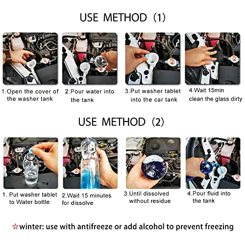 Cheapest 🤩 50 Pcs Car Windshield Washer Fluid Concentrate Tablets,Windshield Wiper Fluid,1 Pack Makes 52.5 Gallons,1 Piece Makes 1.05 Gallons(Winter: Use With De-icer Or Methanol) 💯 7 Cheapest 🤩 50 Pcs Car Windshield Washer Fluid Concentrate Tablets,Windshield Wiper Fluid,1 Pack Makes 52.5 Gallons,1 Piece Makes 1.05 Gallons(Winter: Use With De-icer Or Methanol) 💯 - Image 5