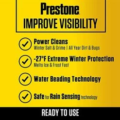 Flash Sale 🎁 Prestone AS658 Deluxe 2-in-1 Windshield Washer Fluid, All Season De-Icer And Bug Wash, Freeze Protection Up To -27°F, 1 Gallon Tissue Pack 🎉 -ZeroR-shop 51xUnDvNprL