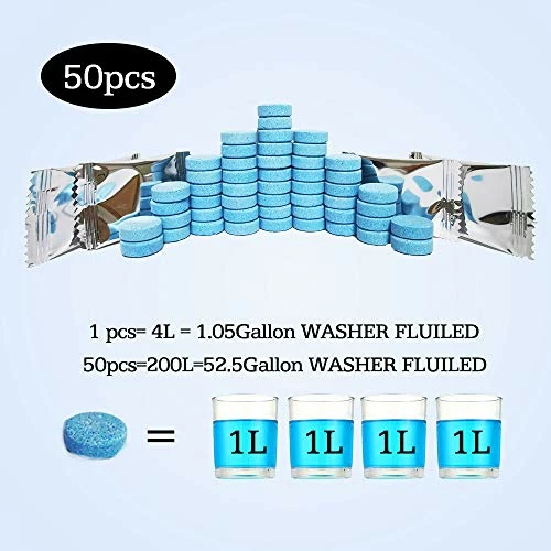 Cheapest 🤩 50 Pcs Car Windshield Washer Fluid Concentrate Tablets,Windshield Wiper Fluid,1 Pack Makes 52.5 Gallons,1 Piece Makes 1.05 Gallons(Winter: Use With De-icer Or Methanol) 💯 5 Cheapest 🤩 50 Pcs Car Windshield Washer Fluid Concentrate Tablets,Windshield Wiper Fluid,1 Pack Makes 52.5 Gallons,1 Piece Makes 1.05 Gallons(Winter: Use With De-icer Or Methanol) 💯 - Image 3